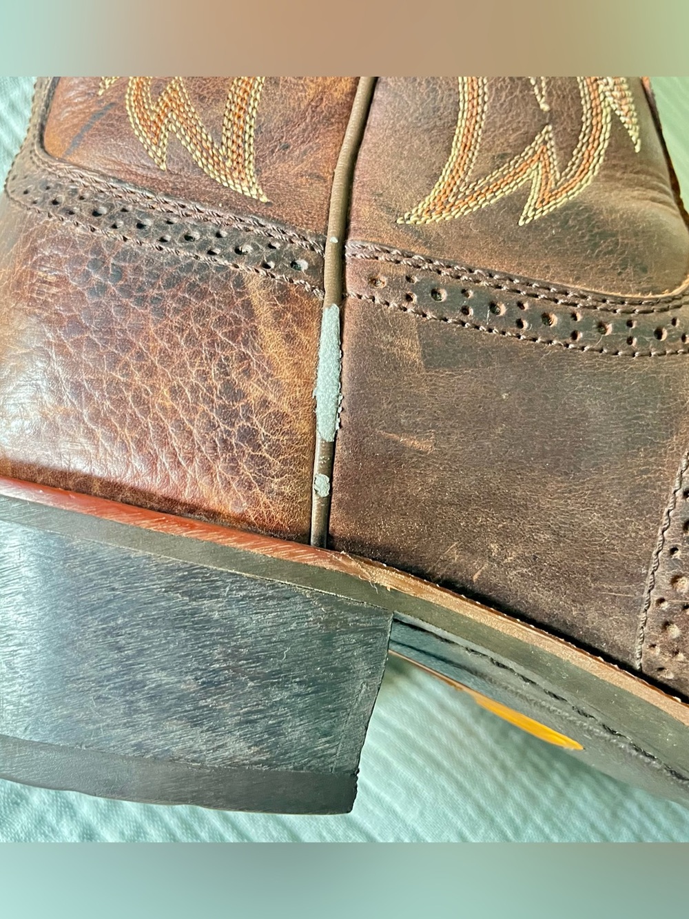 Classic Brown Leather Western Boots by Ariat - Picture 4 of 7